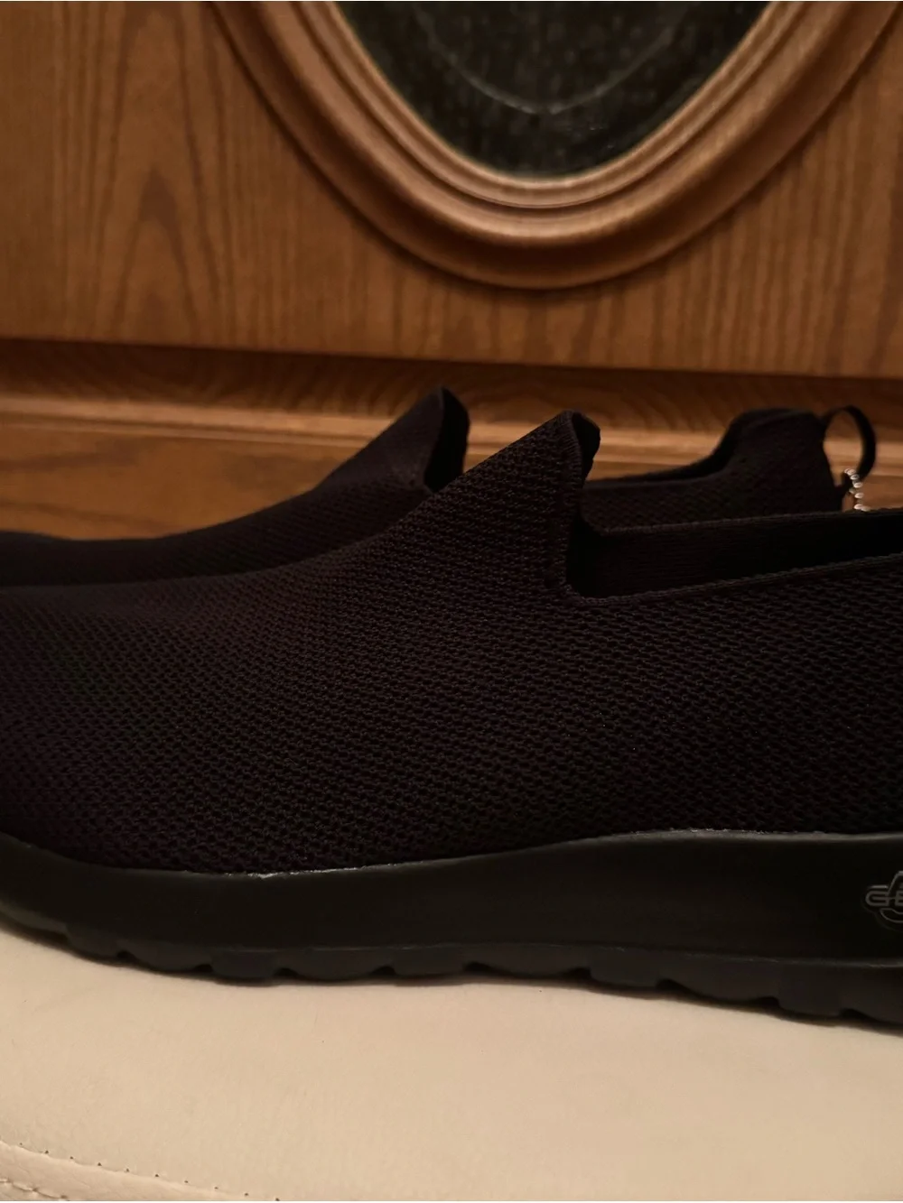 Skechers Men’s Black Slip-On Knit Loafers